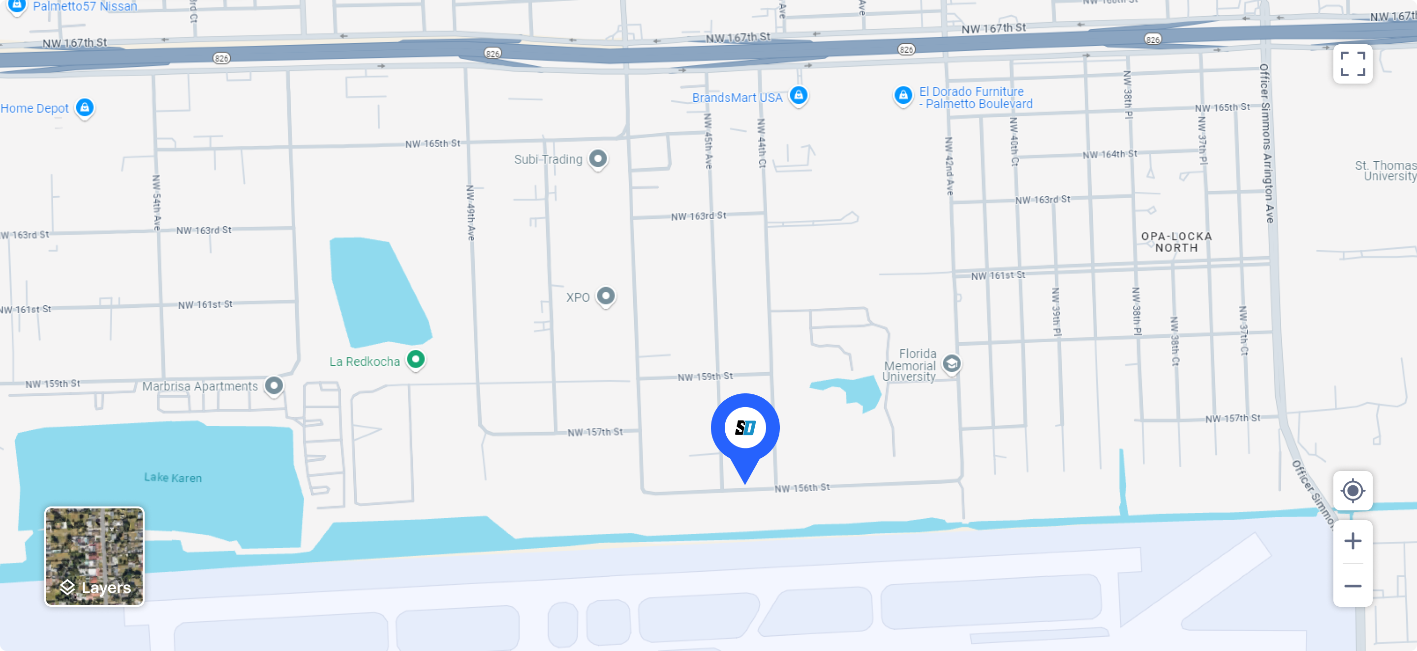 Dallas office location map